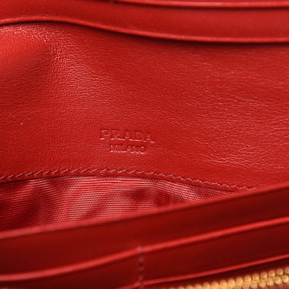 Prada Tessuto Nylon Quilted Continental Flap Wallet Fuoco 5 of 8