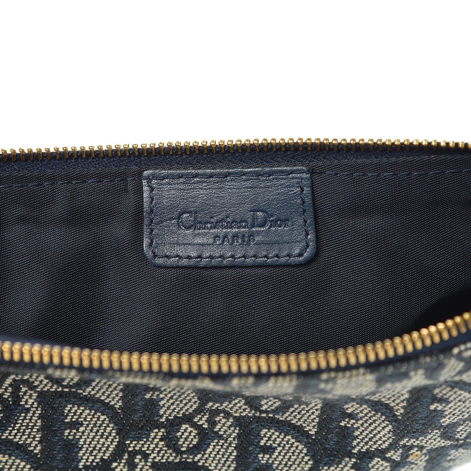 Christian Dior Monogram Mini Saddle Pochette Navy 6 of 11
