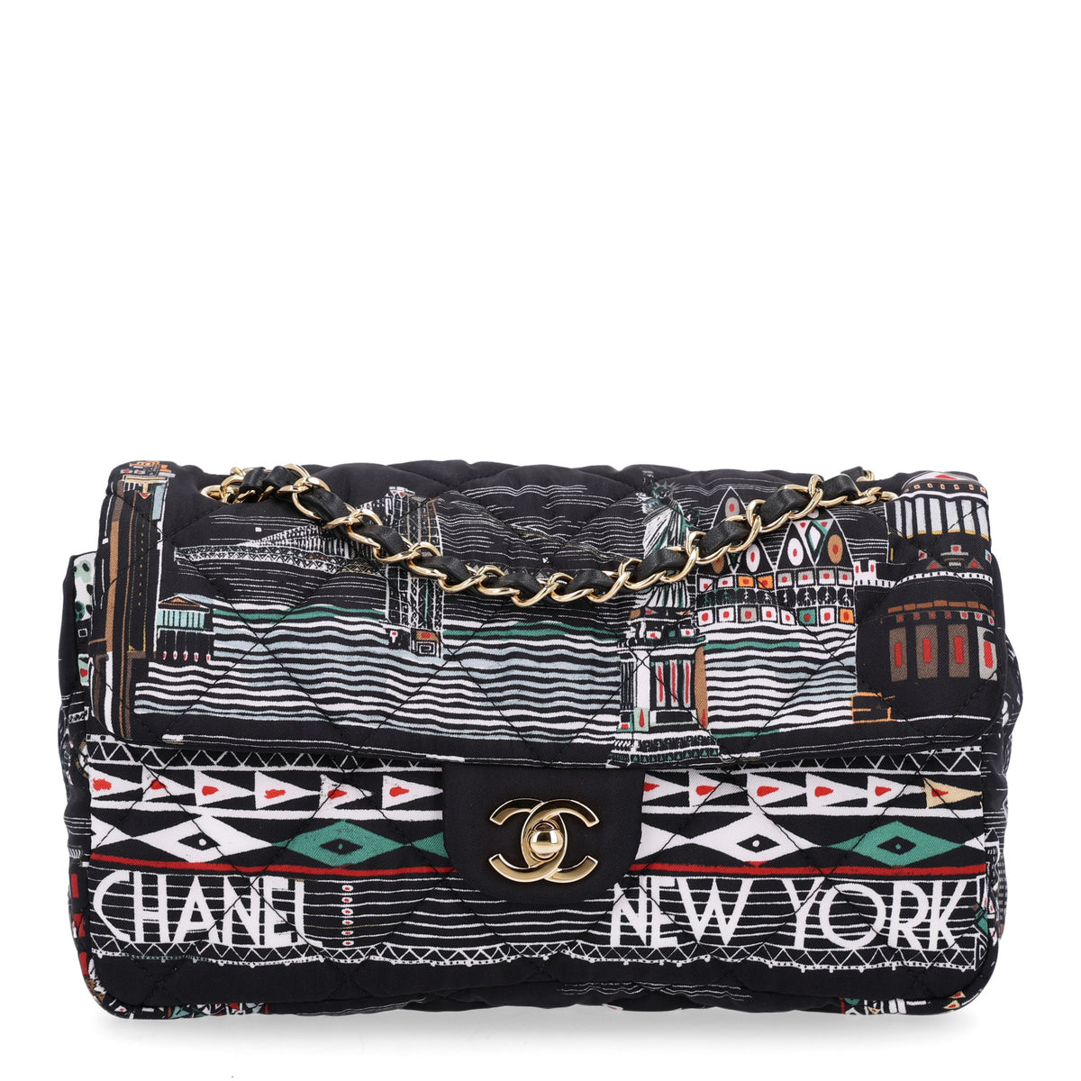 Nylon New York Skyline Flap Black Multicolor