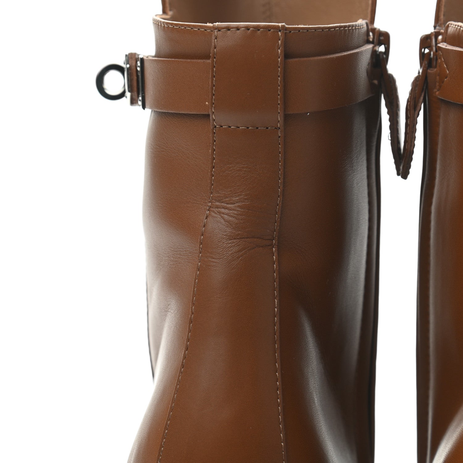 Hermes Calfskin Joueuse Ankle Boots 37 Camel 8 of 9