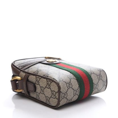 Gucci GG Supreme Monogram Web Mini Ophidia Messenger Brown 3 of 9