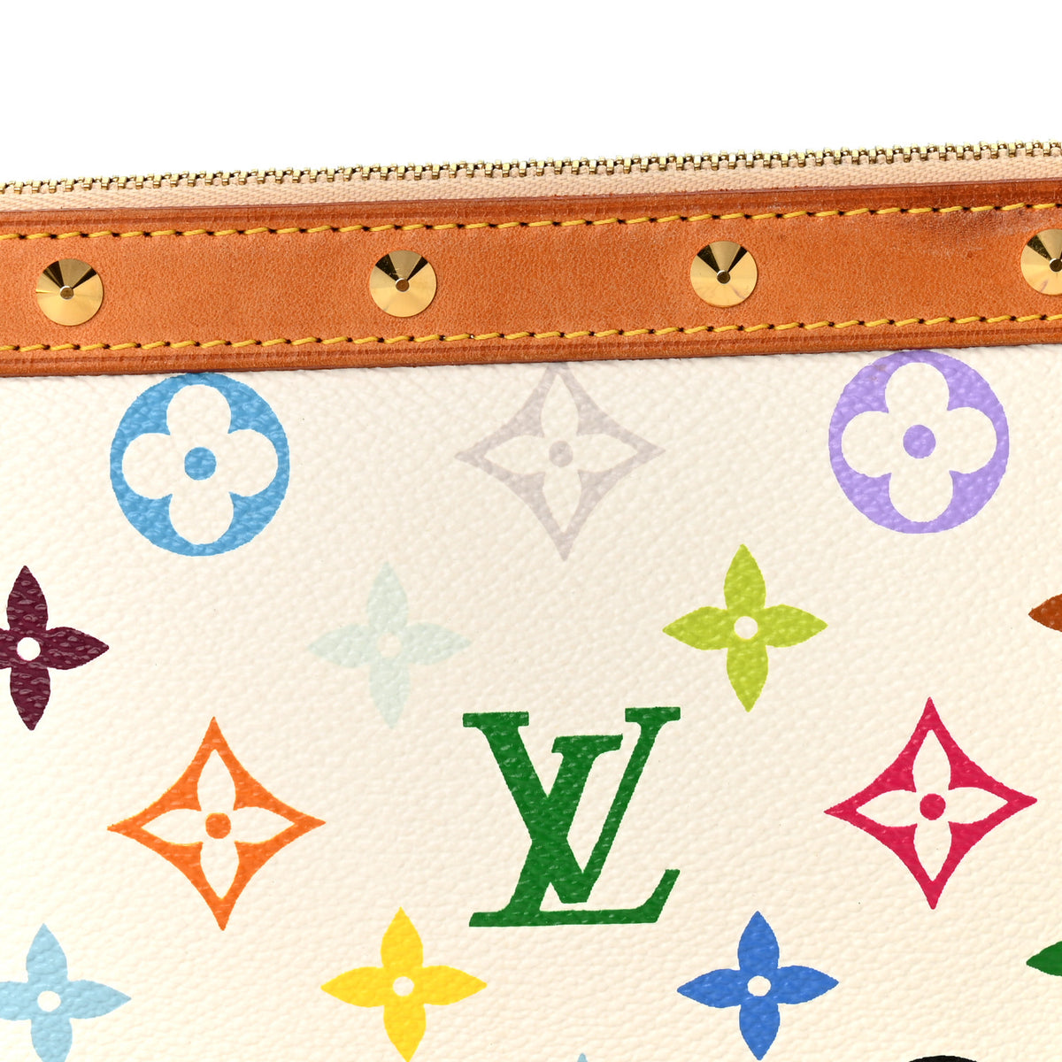 Louis Vuitton Monogram Multicolor Pochette Accessories White 8 of 11