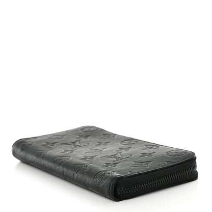 Louis Vuitton Calfskin Monogram Shadow Vertical Zippy Wallet Black 4 of 6