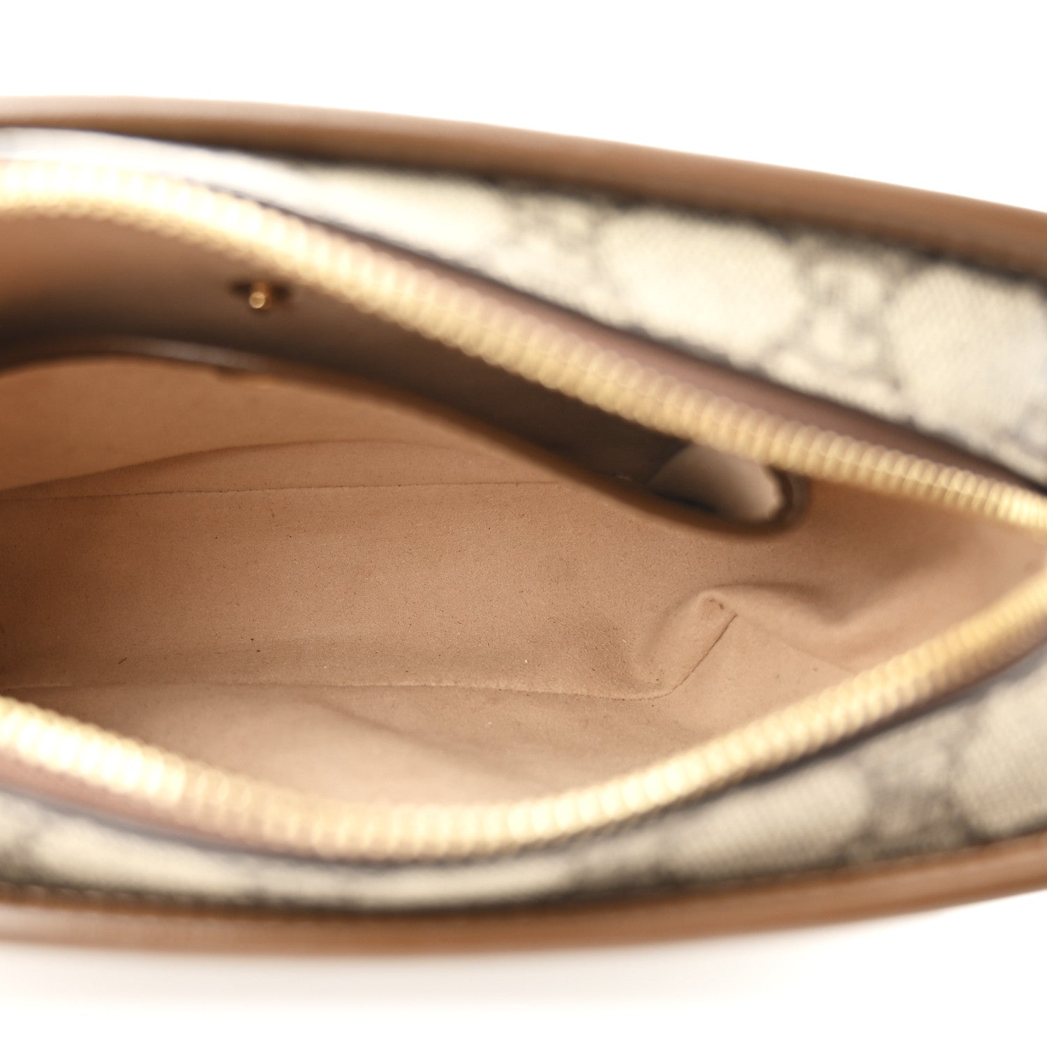 Gucci GG Supreme Monogram Azalea Calfskin Mini Retro Interlocking G Shoulder Bag Beige Ebony Brown Sugar 5 of 11