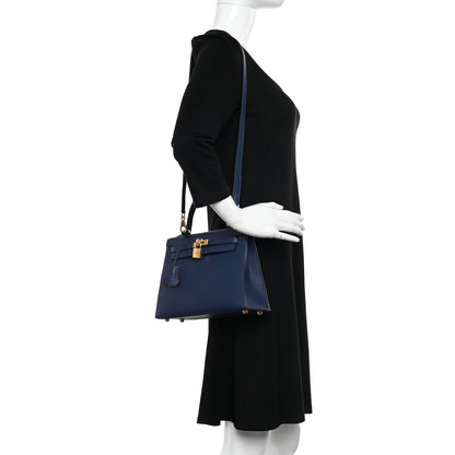 Hermes Epsom Kelly Sellier 25 Bleu Navy 2 of 11