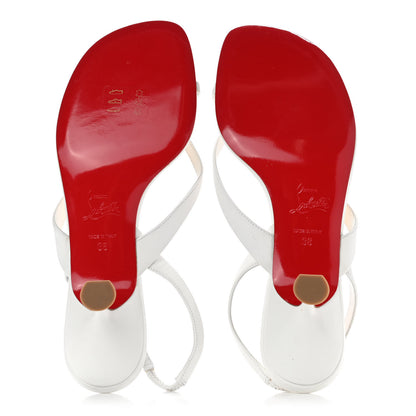 Christian Louboutin Kid Taralita 55 Thong Sandals 38 White 5 of 11