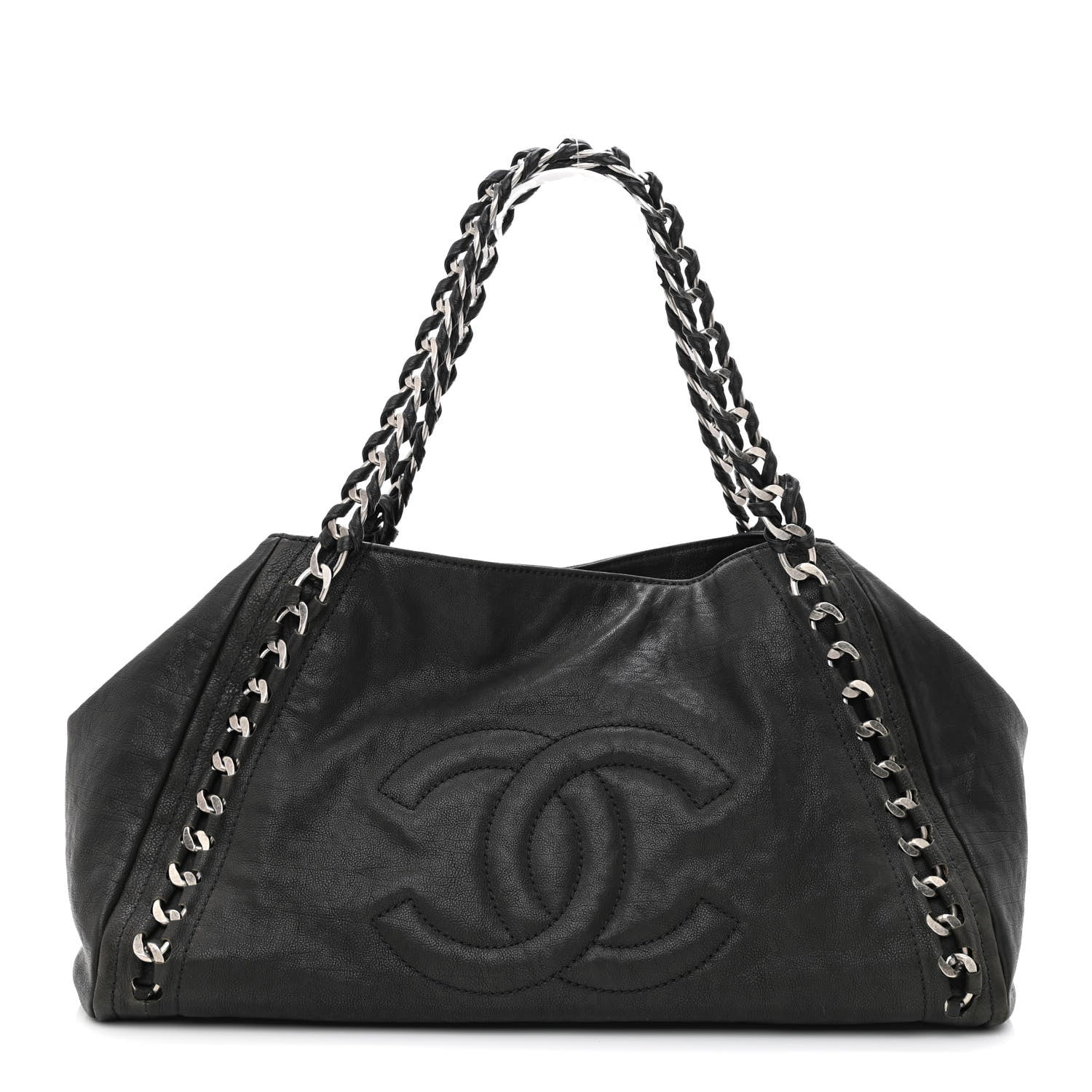 Chanel Calfskin East West Modern Chain Tote Black 1 of 11
