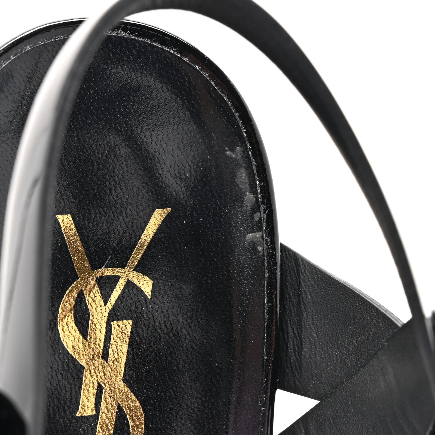 Saint Laurent Patent Tribute 105 Platform Sandals 38 Black 11 of 13