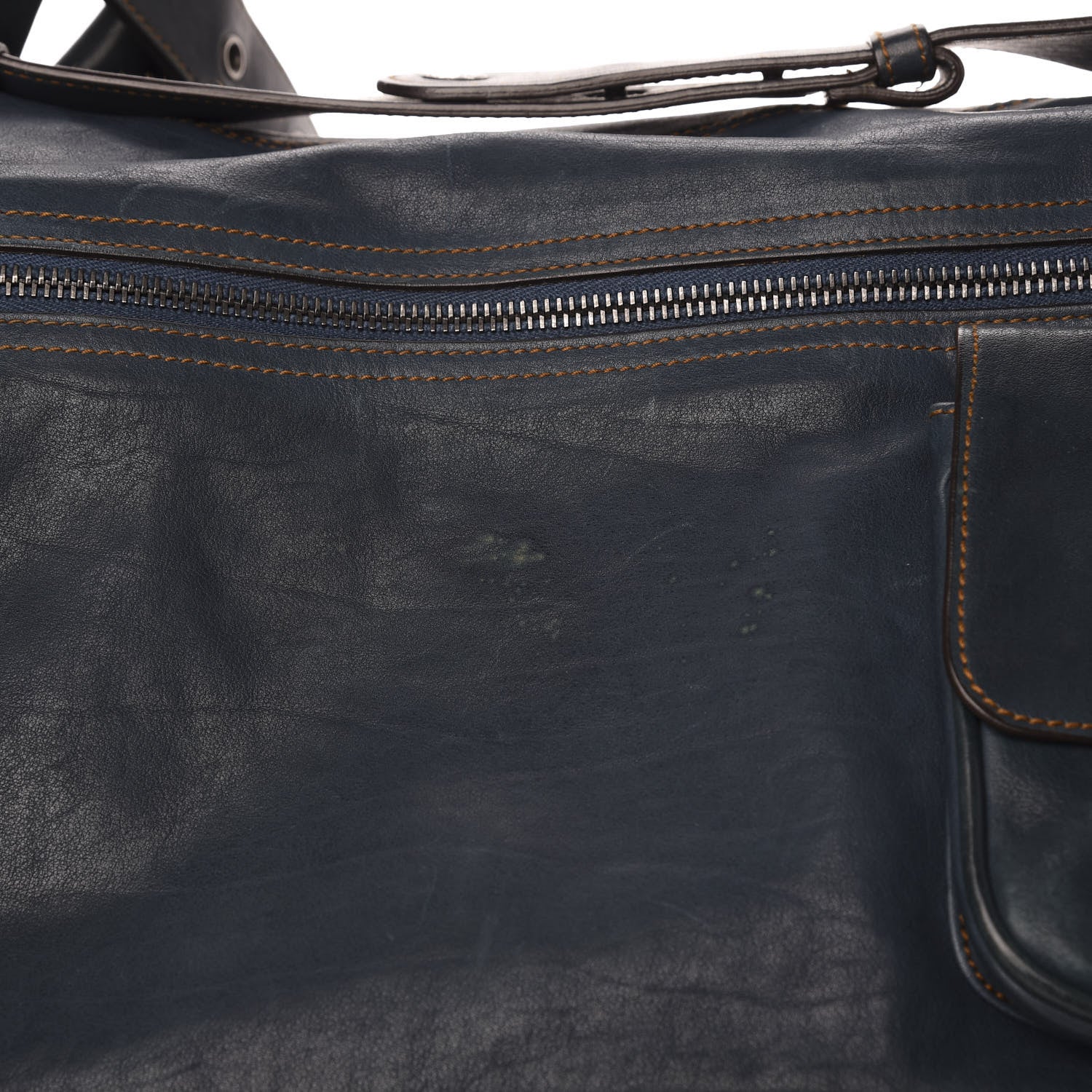 Christian Dior Calfskin Medium Gaucho Double Saddle Bag Dark Blue 12 of 14