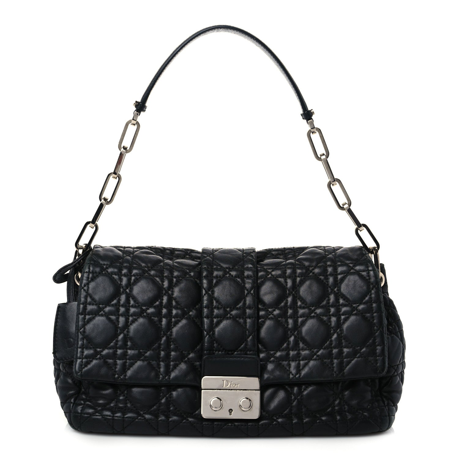 Christian Dior Lambskin Cannage Medium New Lock Flap Black 1 of 9