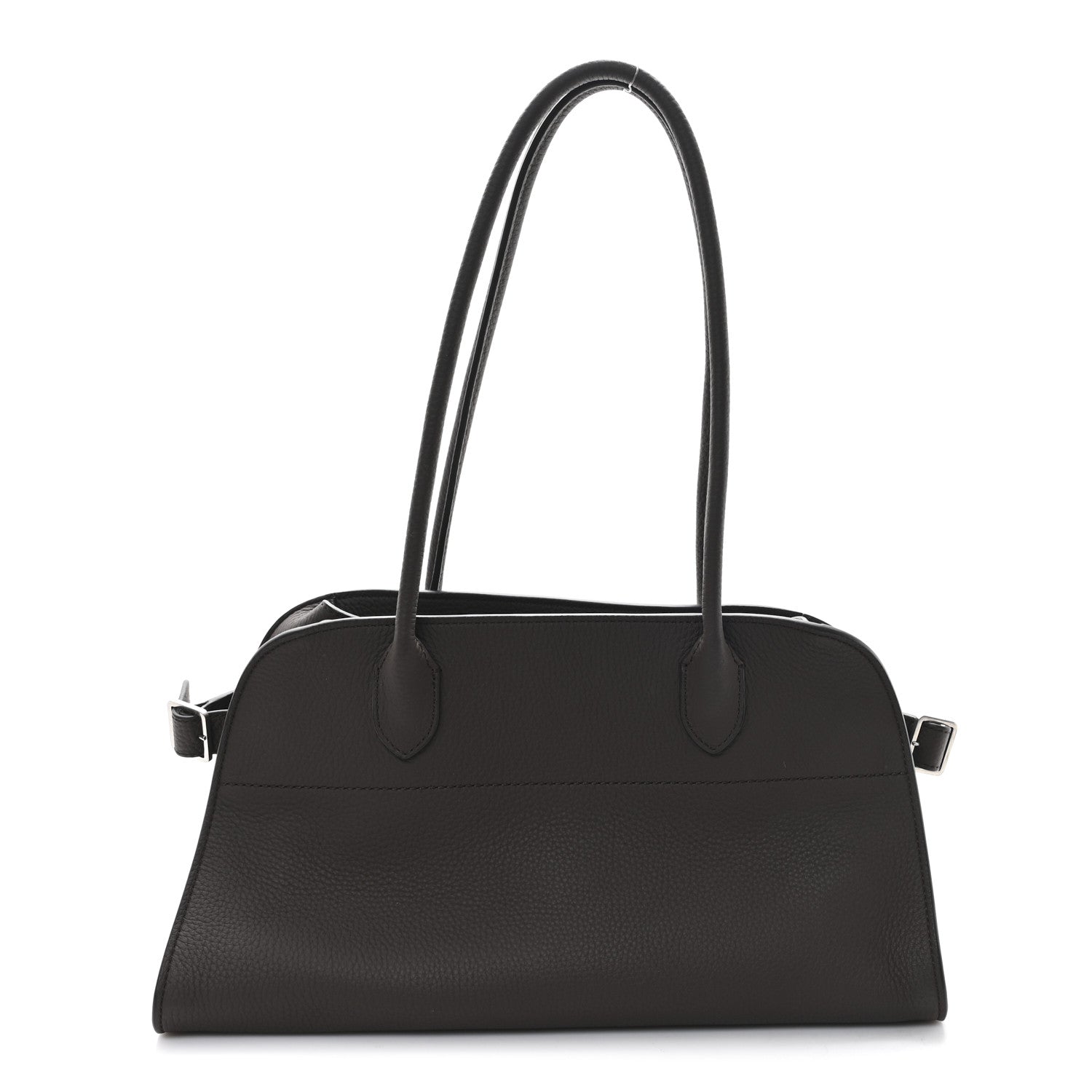 The Row Matte Grained Calfskin Margaux Shoulder 12 Deep Brown 1 of 10