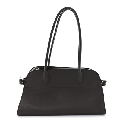 The Row Matte Grained Calfskin Margaux Shoulder 12 Deep Brown 1 of 10