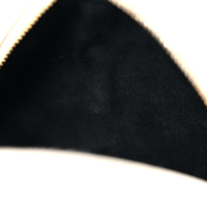 Saint Laurent Grain De Poudre Matelasse Chevron Quilted Round Vinyle Camera Bag Crema Soft 10 of 12