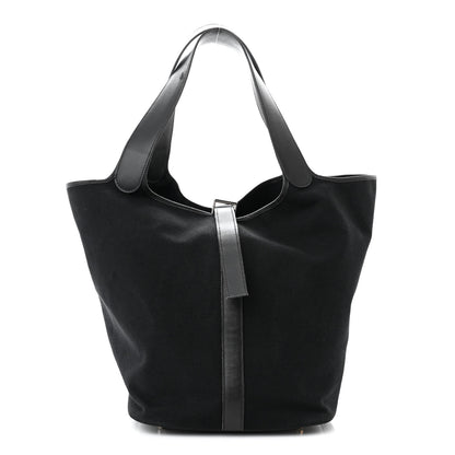 Hermes Toile Swift Picotin TGM Black 1 of 11