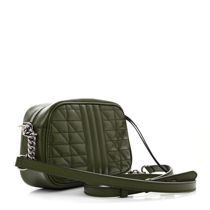 Gucci Calfskin Matelasse Aria Small GG Marmont Chain Shoulder Bag Military Wood 3 of 10