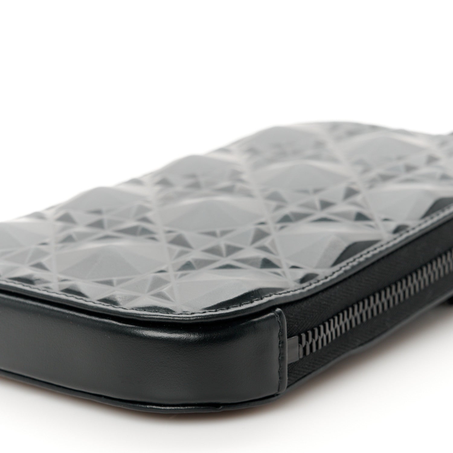 Christian Dior Calfskin Cannage Diamond Cannage Phone Holder Black 10 of 10