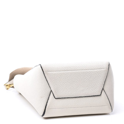 Celine Goatskin Sangle Bucket Bag White 3 of 9
