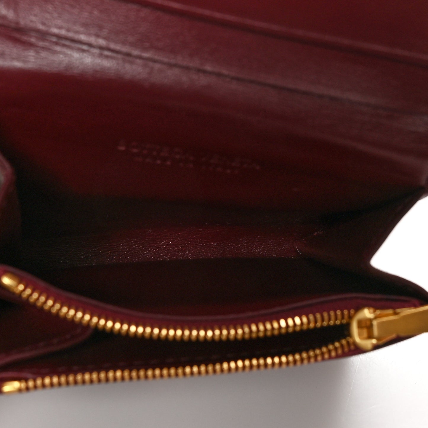 Nappa Maxi Intrecciato Compact Wallet Bordeaux