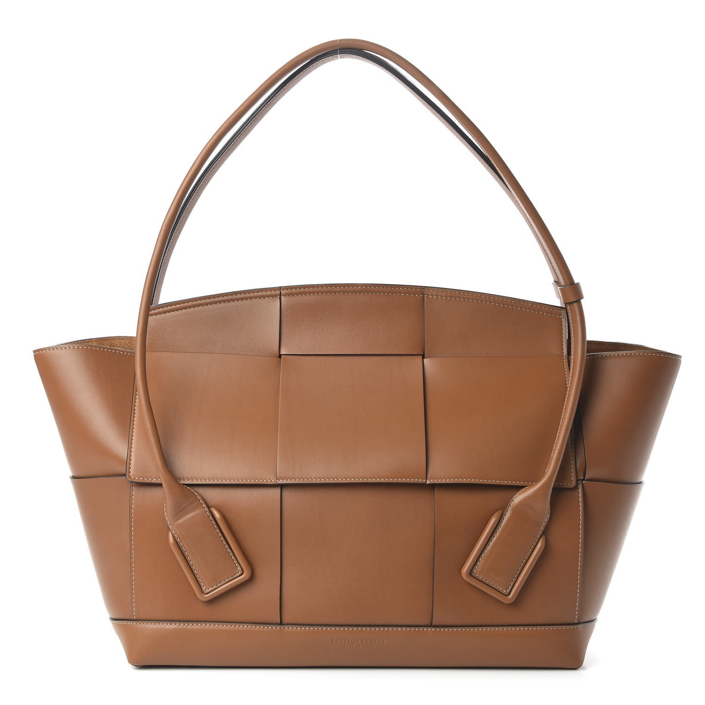 French Calfskin Maxi Intrecciato Large Arco Wood