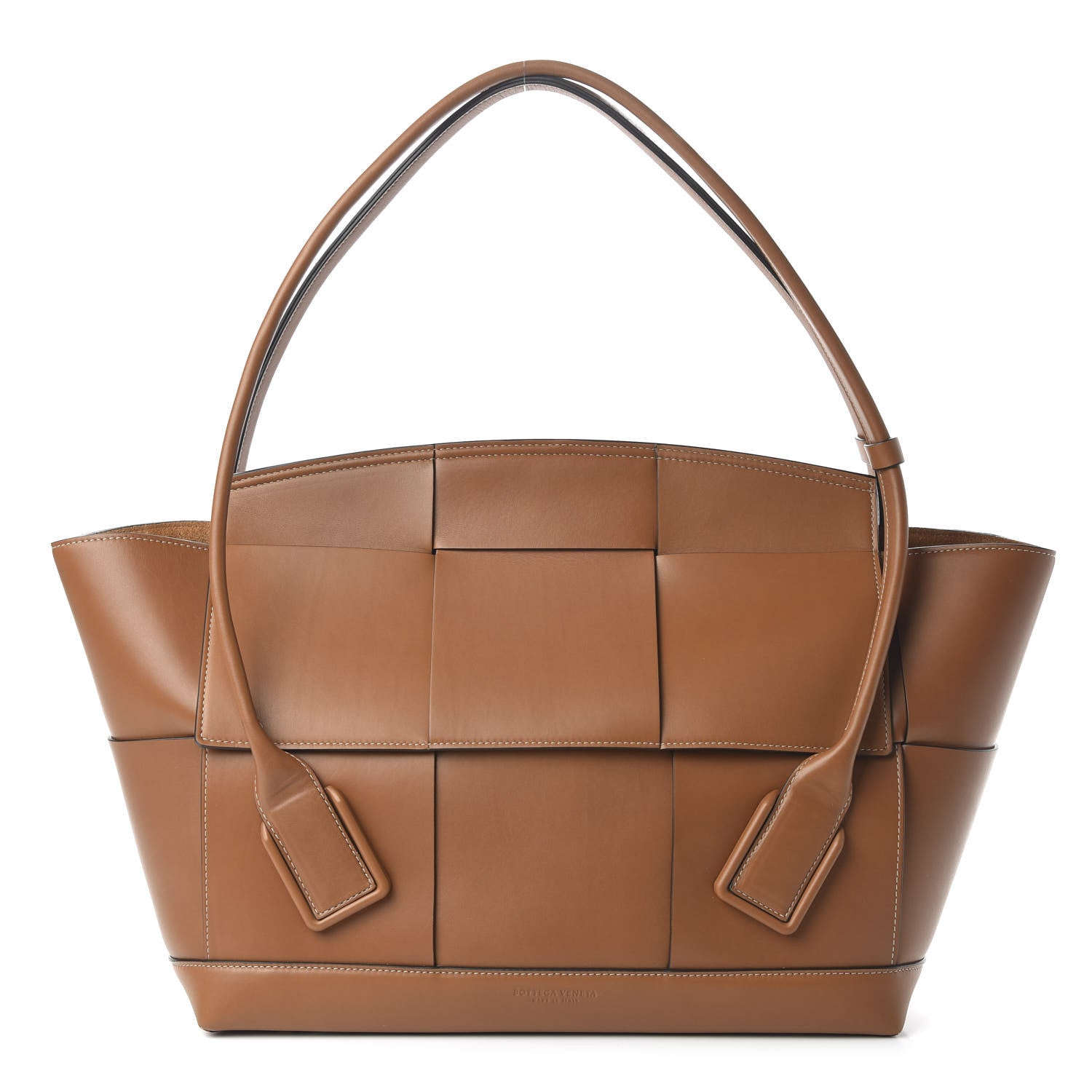 Bottega Veneta French Calfskin Maxi Intrecciato Large Arco Wood 1 of 9