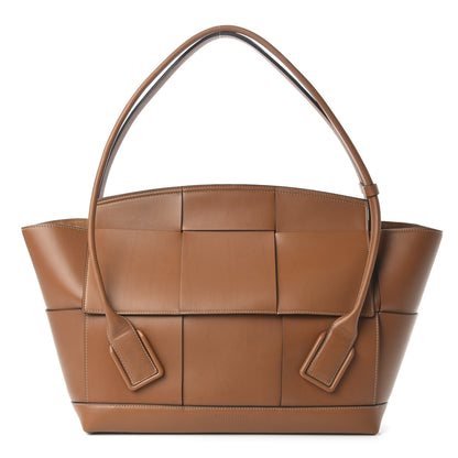 Bottega Veneta French Calfskin Maxi Intrecciato Large Arco Wood 1 of 9