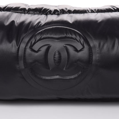 Chanel Nylon Tweed Small Coco Neige Bowler Black 9 of 11