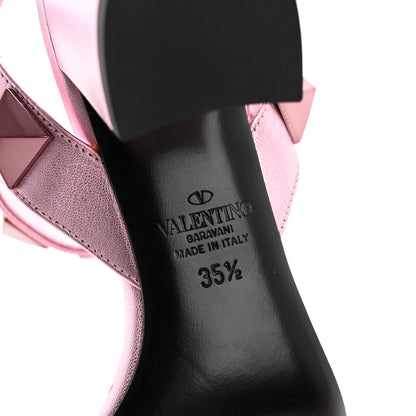 Valentino Garavani Metallic Nappa Roman Stud 60mm Sandals 35.5 Giacinto 7 of 8