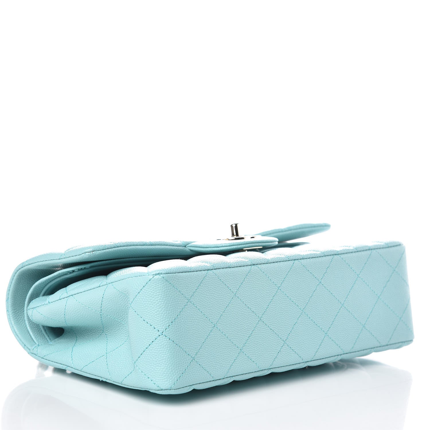 Chanel Caviar Quilted Small Double Flap Light Blue 4 of 10