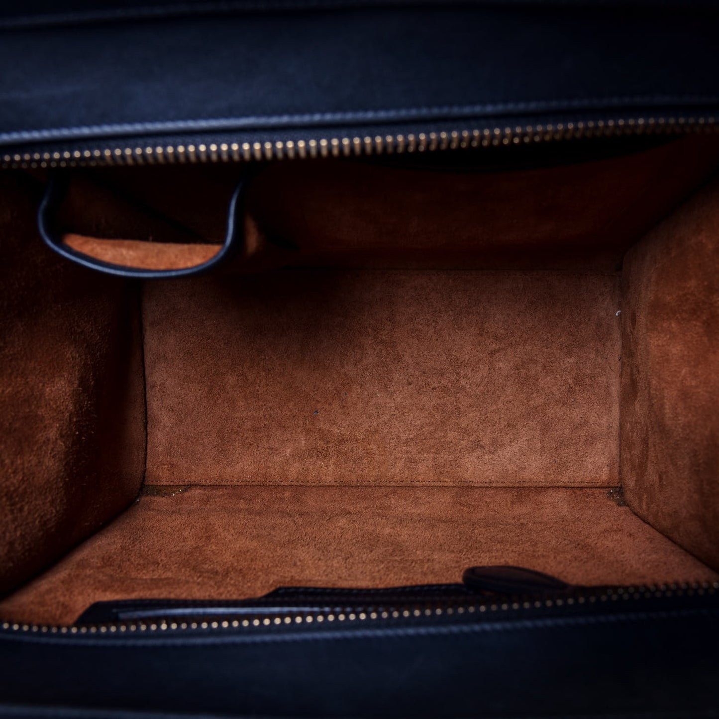 Smooth Drummed Calfskin Micro Tri-Color Luggage Indigo