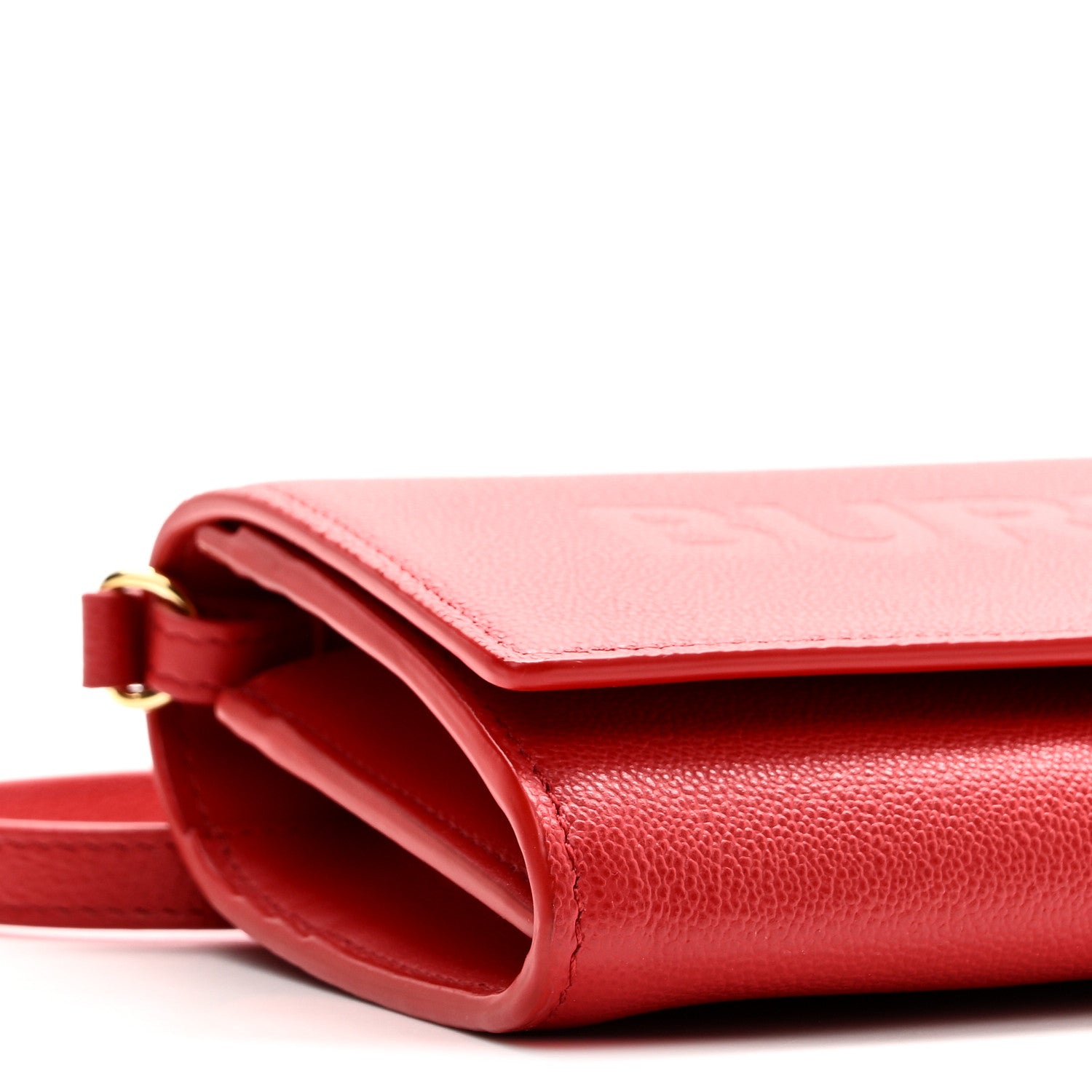 Burberry Calfskin Logo Hazelmere Wallet With Detachable Strap Red 8 of 9