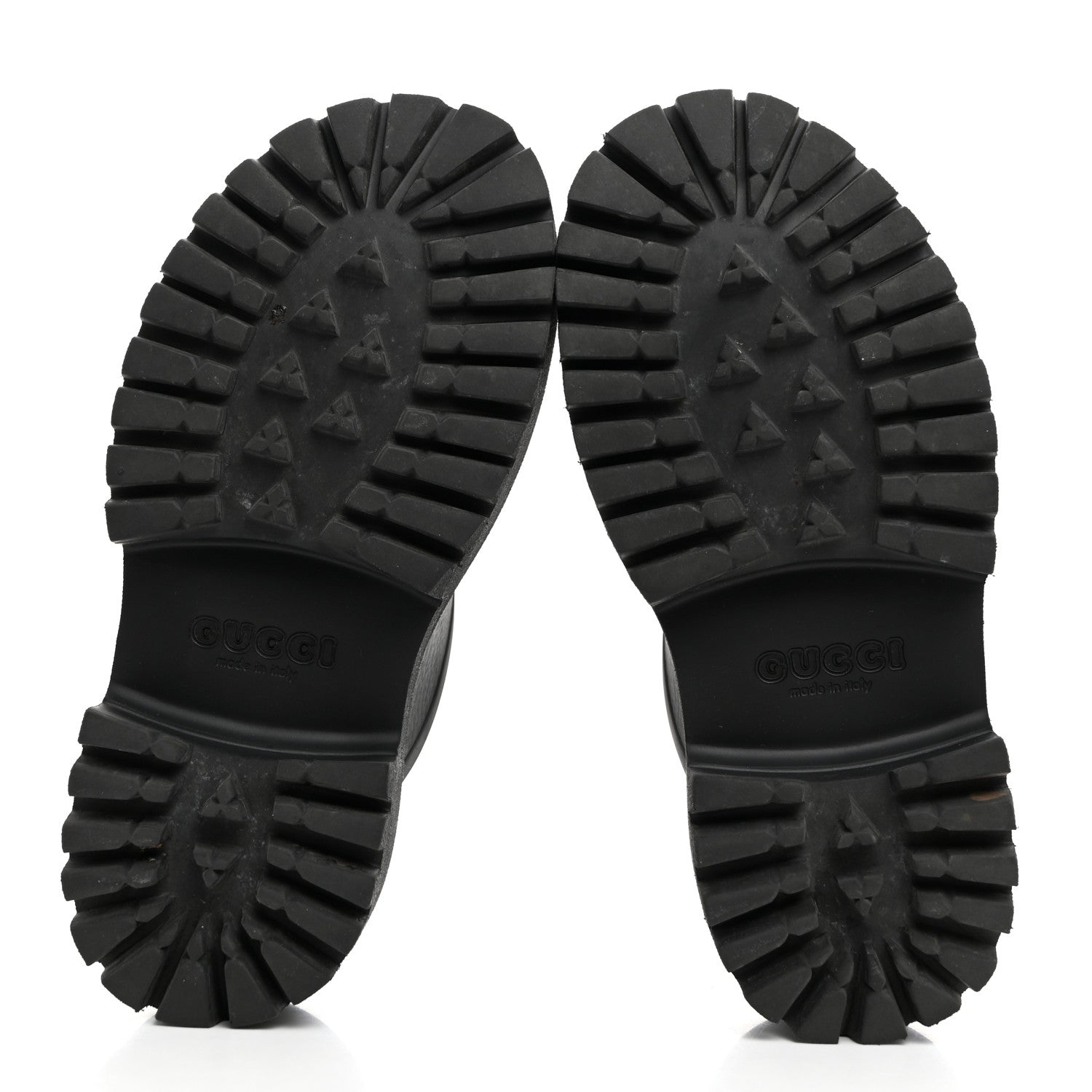 Gucci Rubber GG Monogram Perforated Elea Platform 55mm Lug Sole Sandals 35 Black 5 of 9