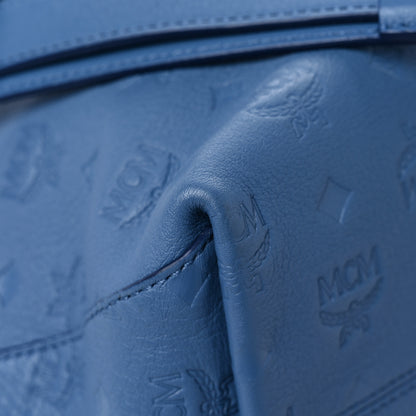 MCM Calfskin Ottomar Monogram Large Klara Hobo Luft Blue 9 of 14