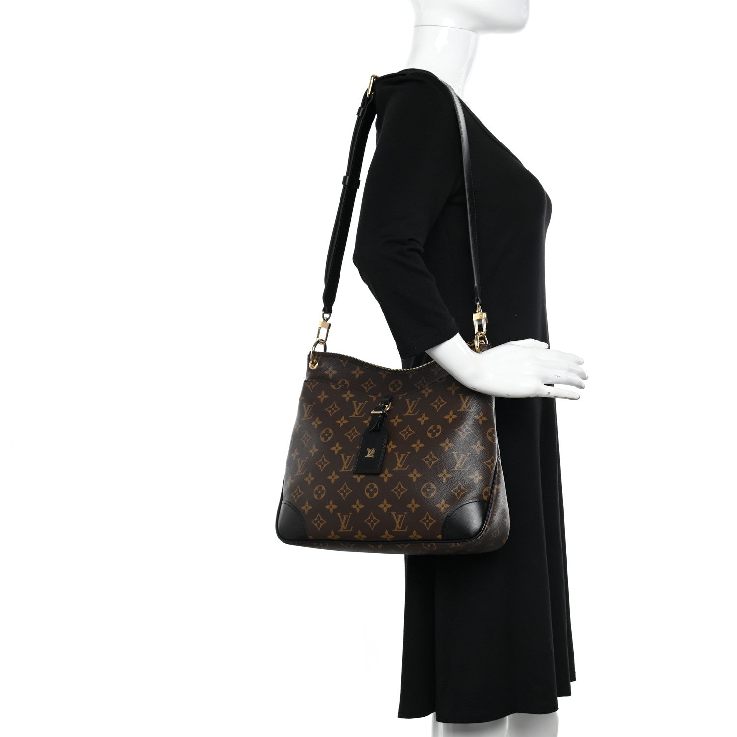 Louis Vuitton Monogram Odeon MM Black 2 of 9