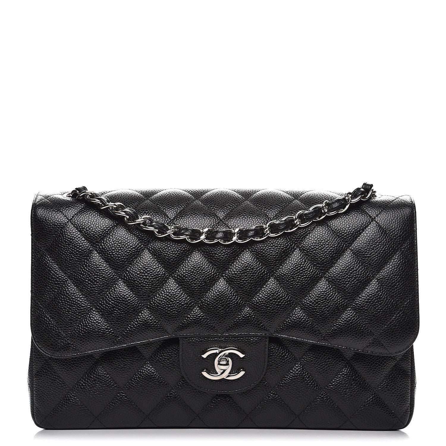 Chanel Caviar Quilted Jumbo Double Flap Black 1 of 9