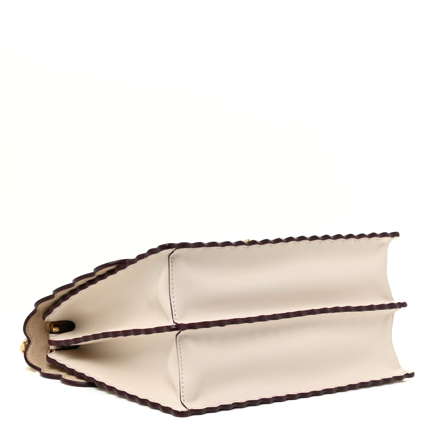 Vitello Liberty Scalloped Studded Kan I Shoulder Bag Camelia
