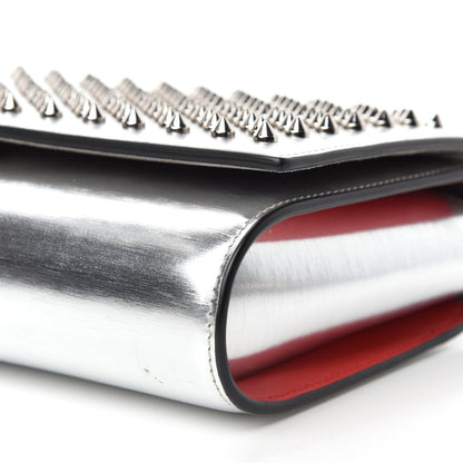 Christian Louboutin Metallic Calfskin Spikes Multimetal Paloma Clutch Silver 7 of 10