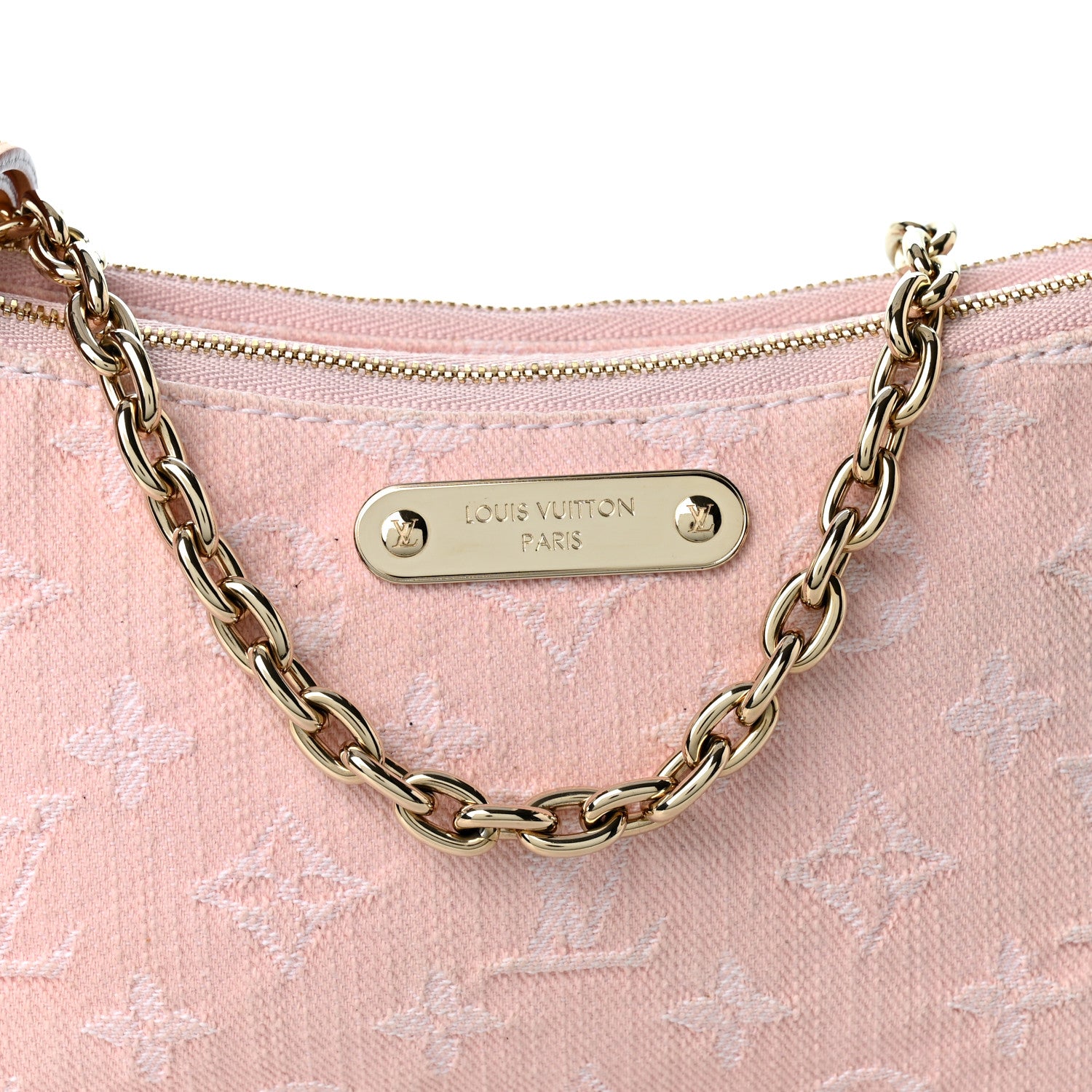 Louis Vuitton Monogram Denim Liv Pochette Washed Pink 7 of 9