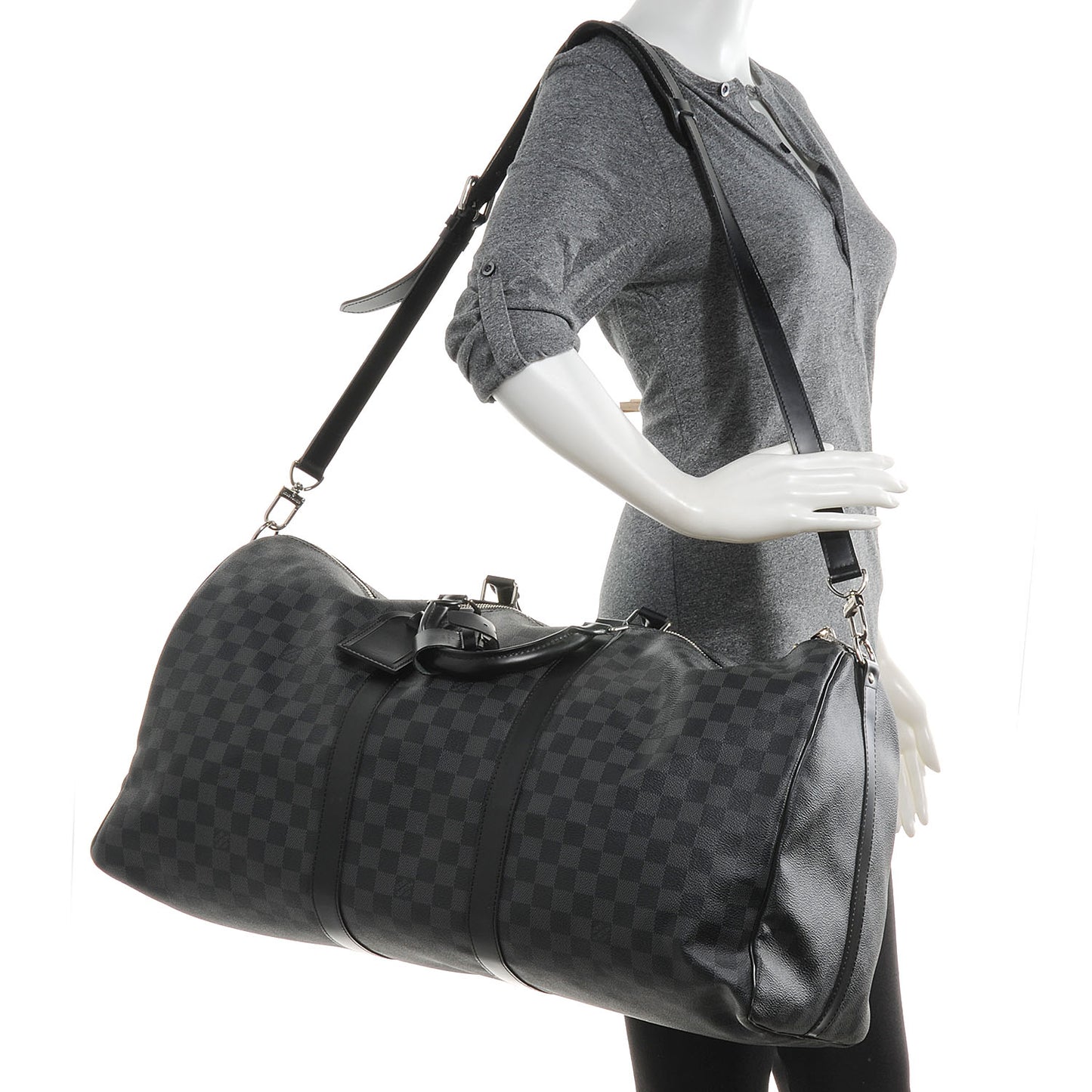 Damier Graphite Keepall Bandouliere 55