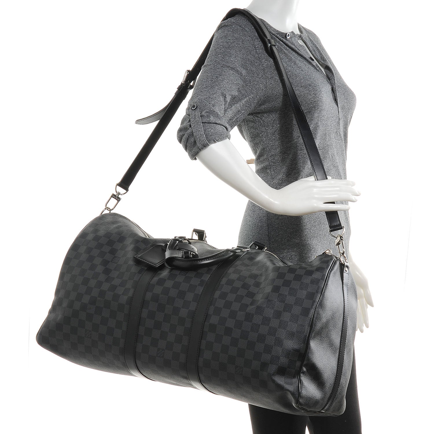 Louis Vuitton Damier Graphite Keepall Bandouliere 55 2 of 7