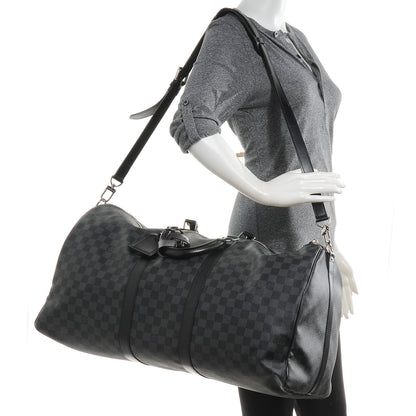 Louis Vuitton Damier Graphite Keepall Bandouliere 55 2 of 7