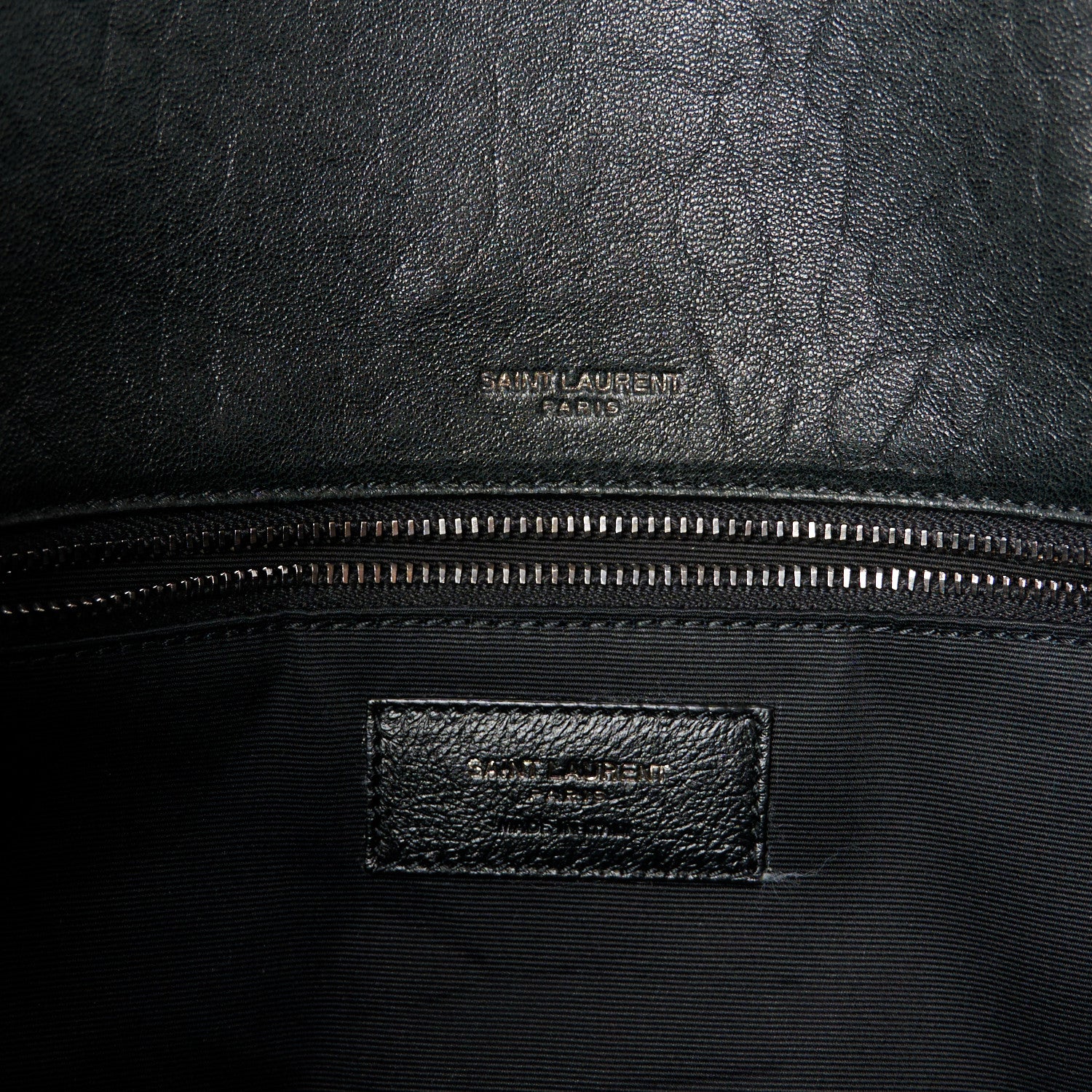 Saint Laurent Grained Lambskin Monogram Medium Niki Chain Satchel Black 6 of 10