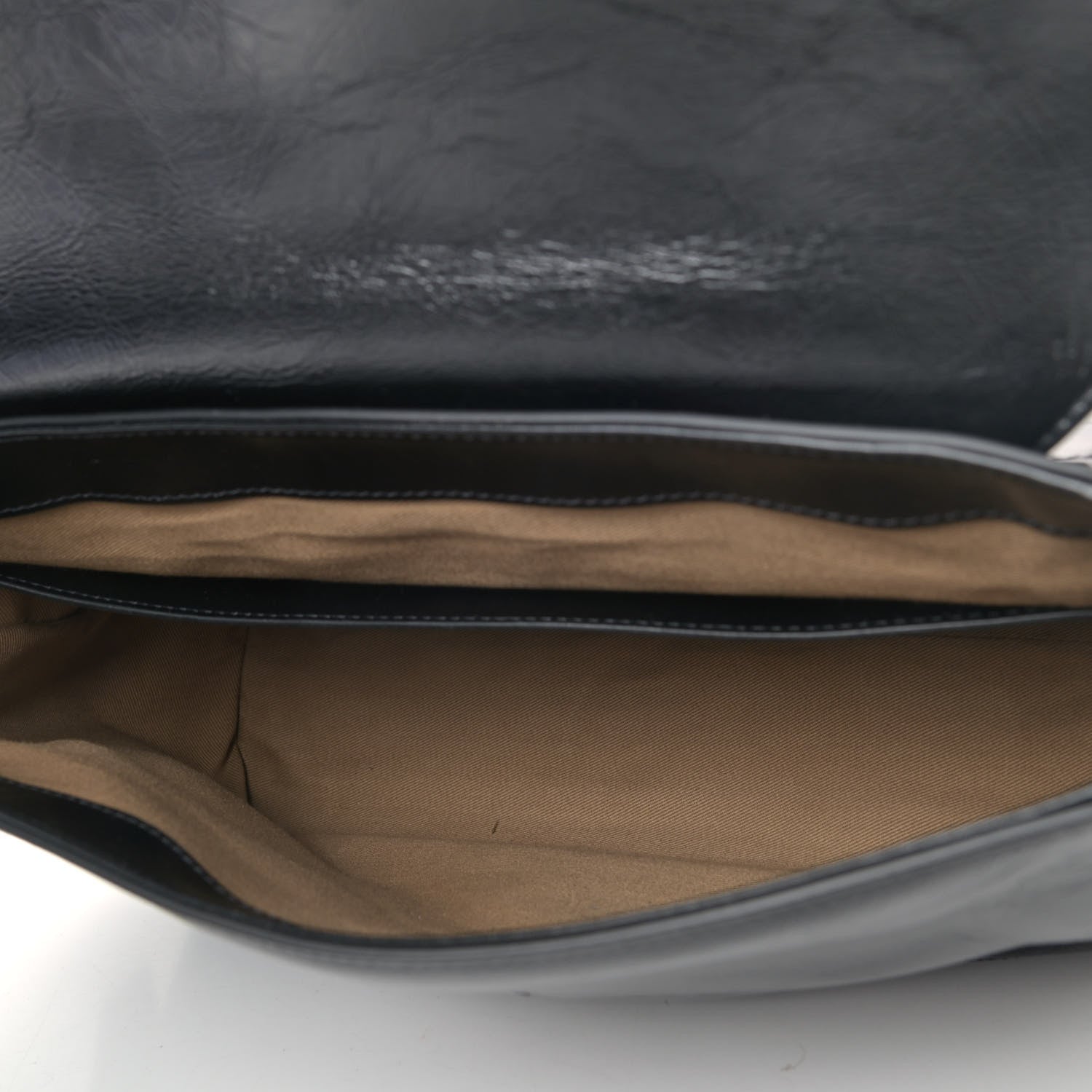 Givenchy Creased Patent Calfskin Medium ID Flap Black 5 of 5