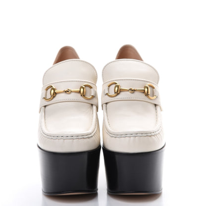 Gucci Malaga Kid Pearl Studded Vegas Platform Loafers 39 Mystic White 2 of 9