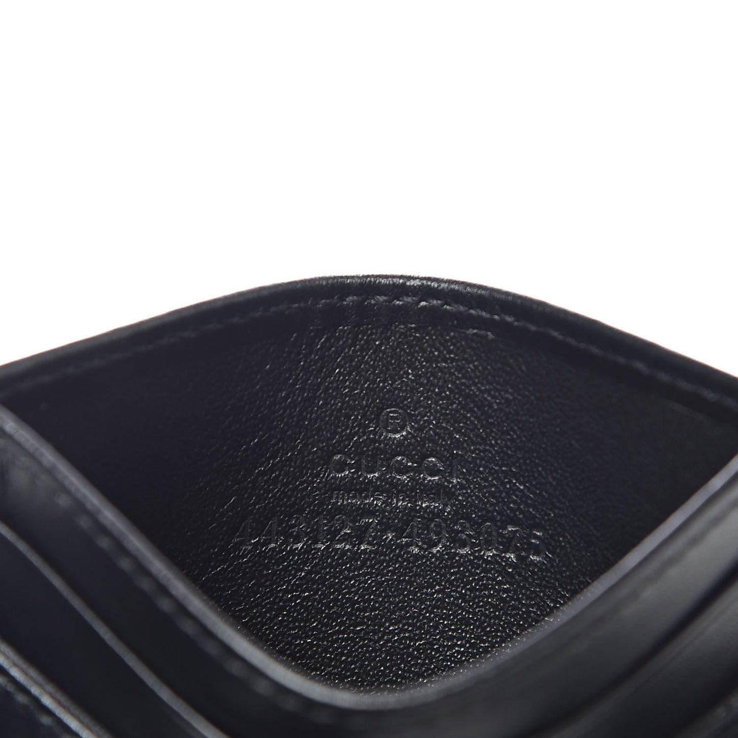 Calfskin Matelasse GG Marmont Card Holder Black