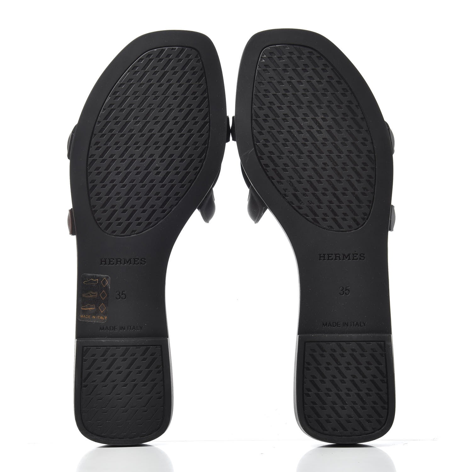 Hermes Rubber Aloha Sandals 35 Black 6 of 11