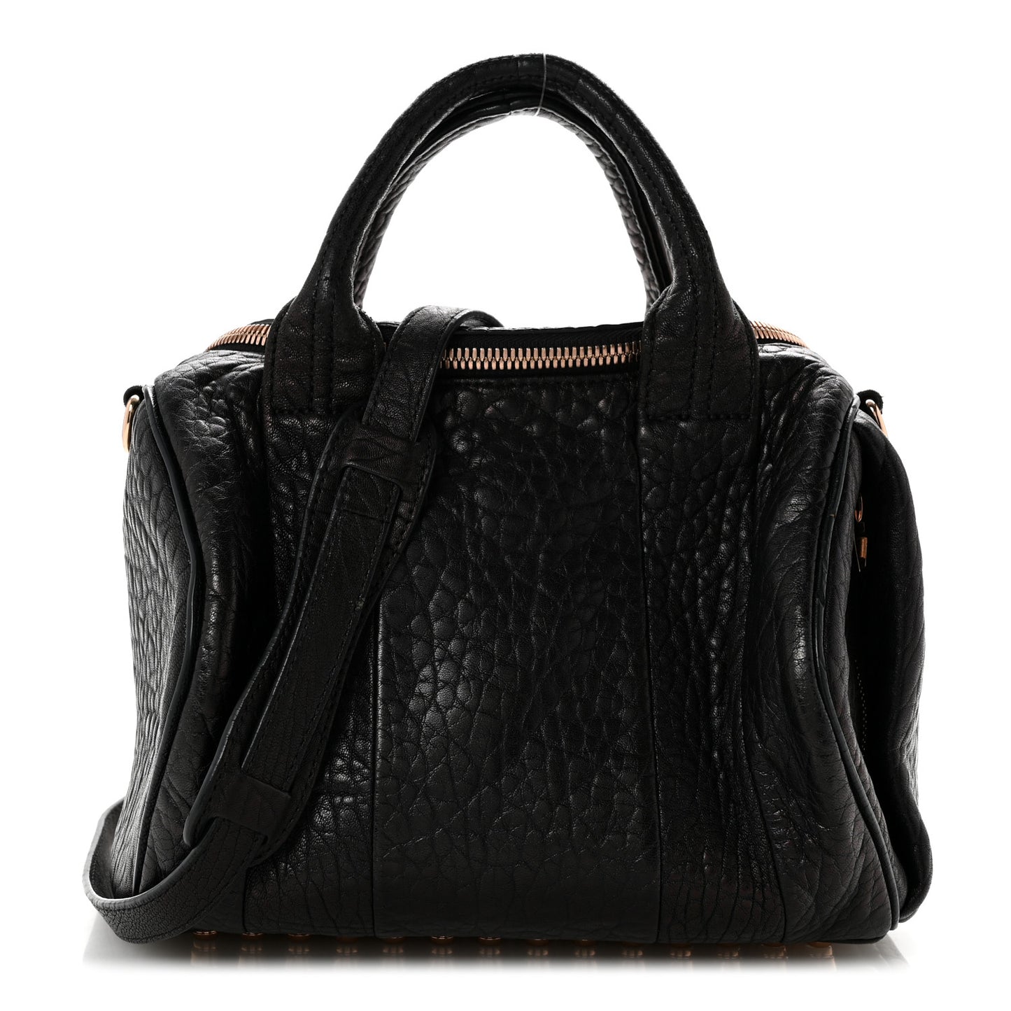 Pebbled Lambskin Rockie Black Rose Gold Hardware