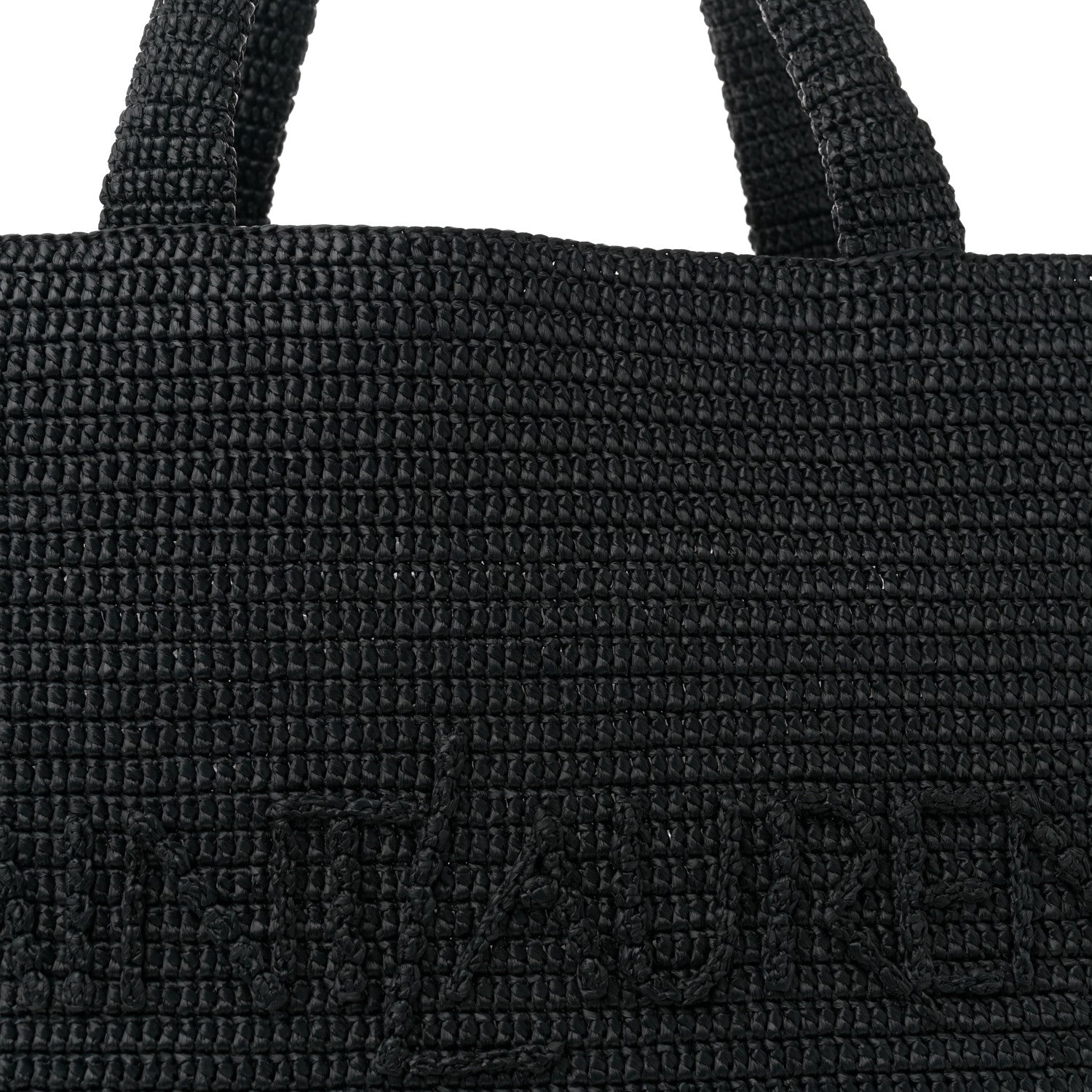 Saint Laurent Raffia Logo Tote Black 7 of 9