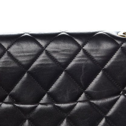 Chanel Lambskin Quilted Jumbo Single Flap Black 15 of 15