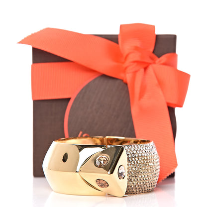 Louis Vuitton Crystal Trunkies Cuff Gold 5 of 5