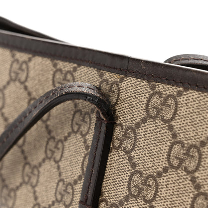 Gucci GG Supreme Monogram Medium Zippered Tote Dark Brown 20 of 20